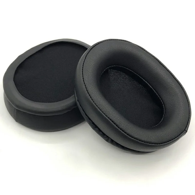 1 Pair Protein Leather Earpads for Audio-Technica ATH-WS990BT Headphone Earmuffs - Black