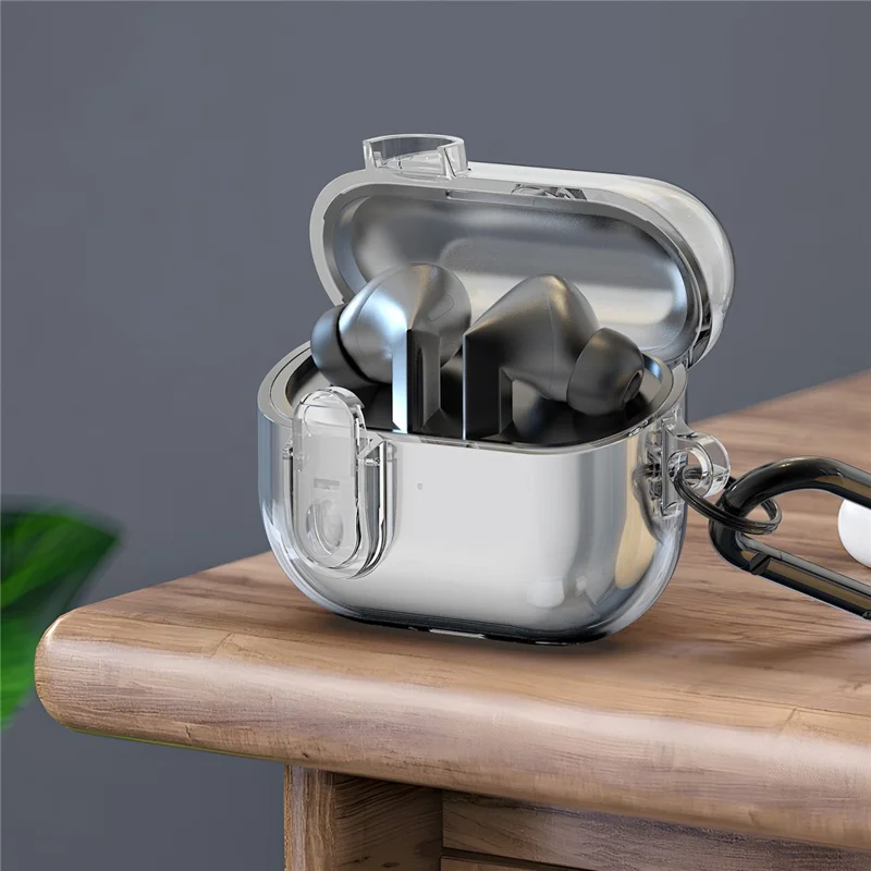 DUX DUCIS SECI Series For Samsung Galaxy Buds3 Pro  /  Buds3 Case PC+TPU Bluetooth-compatible Earbuds Cover with Hook - Clear