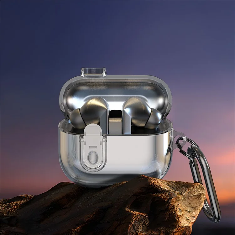 DUX DUCIS SECI Series For Samsung Galaxy Buds3 Pro  /  Buds3 Case PC+TPU Bluetooth-compatible Earbuds Cover with Hook - Grey