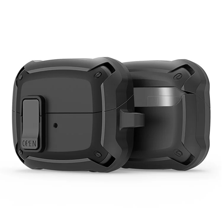 DUX DUCIS SECH Series For Samsung Galaxy Buds3 Pro / Buds3 Earbuds Case PC+TPU Защитный чехол с крючком - черный