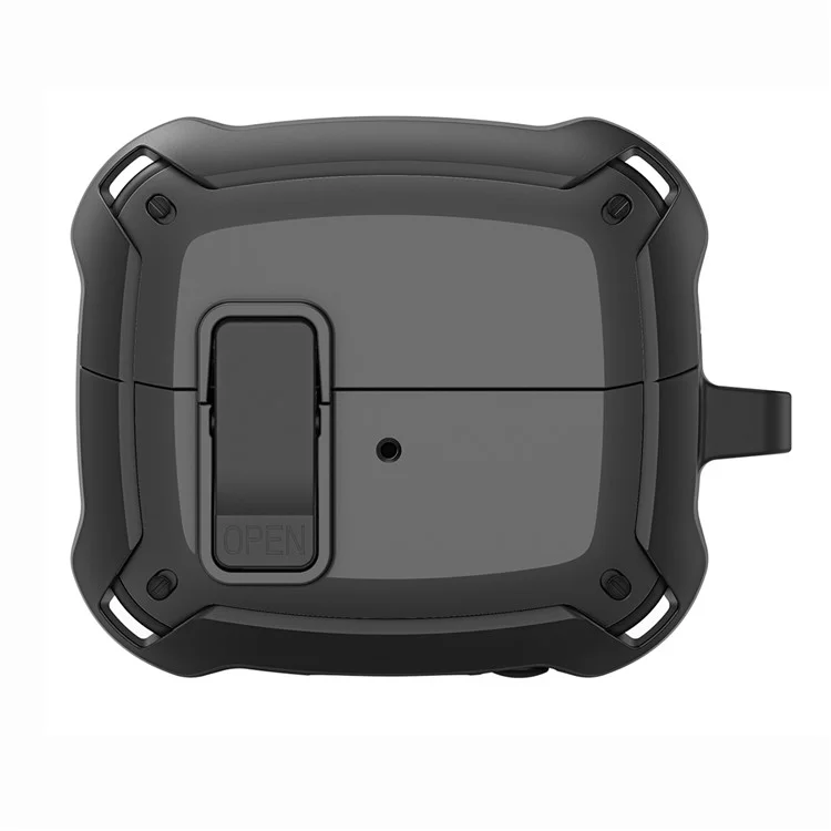 DUX DUCIS SECH Series For Samsung Galaxy Buds3 Pro / Buds3 Earbuds Case PC+TPU Защитный чехол с крючком - черный