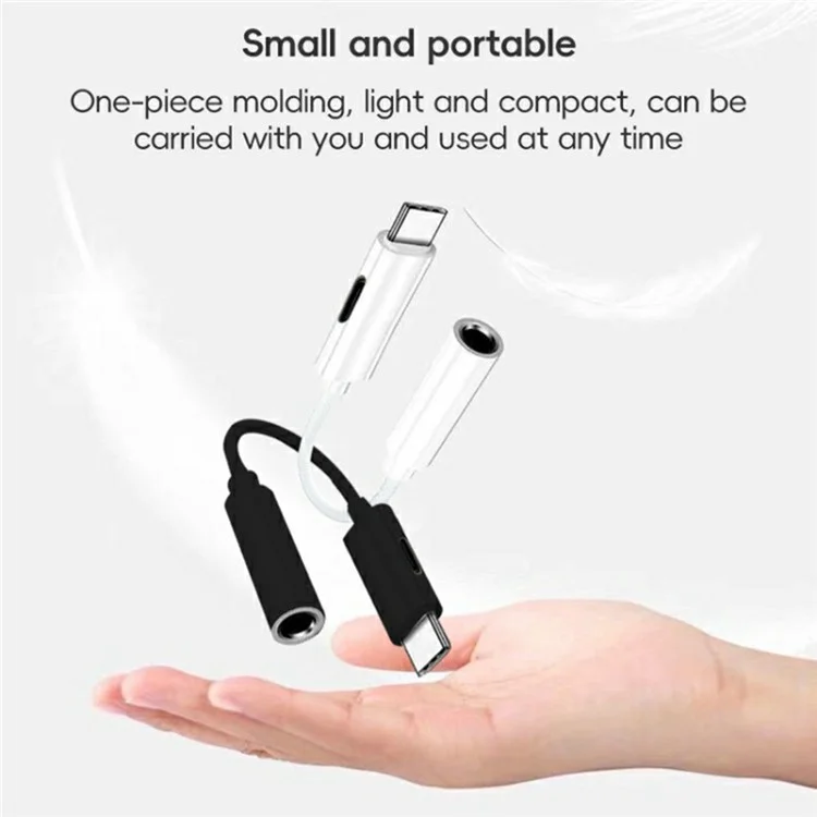 Tipo-c a 8 Pin + 3.5 mm 2-en-1 Cable Adaptador Convertidor de Audio Nylon Wild
