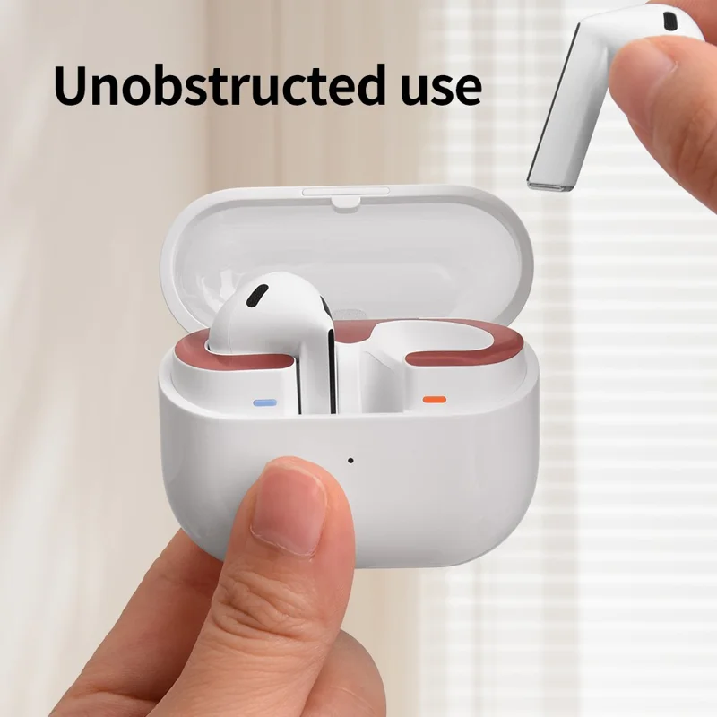 For Samsung Galaxy Buds3 Charging Case Bluetooth-compatible Earbuds Metal Sticker Anti-Dust Protective Decals - Rose Gold
