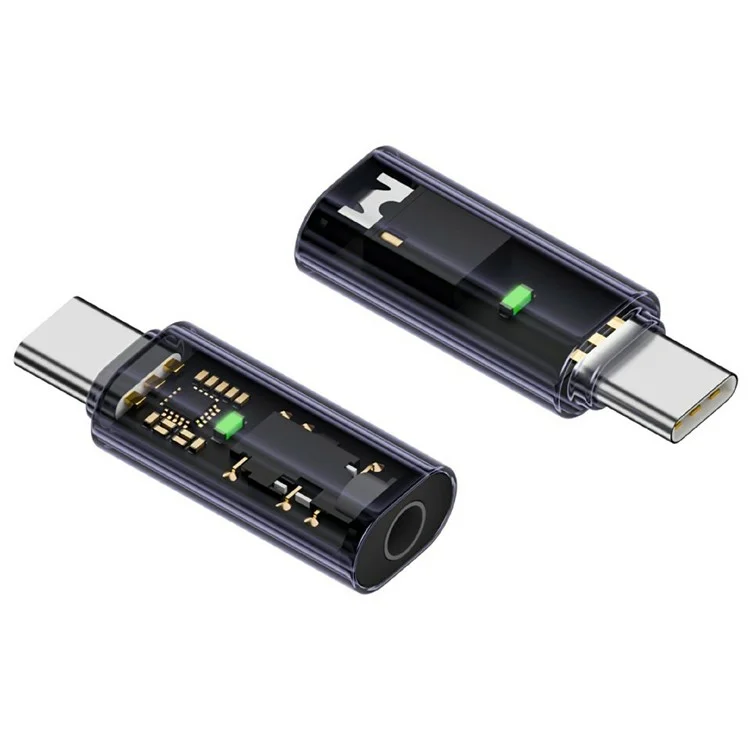 Adaptador de Audio Tipo-C Macho a 3.5mm Hembra para iPad Pro / Iphone 15 / Samsung Galaxy S24 - Púrpura