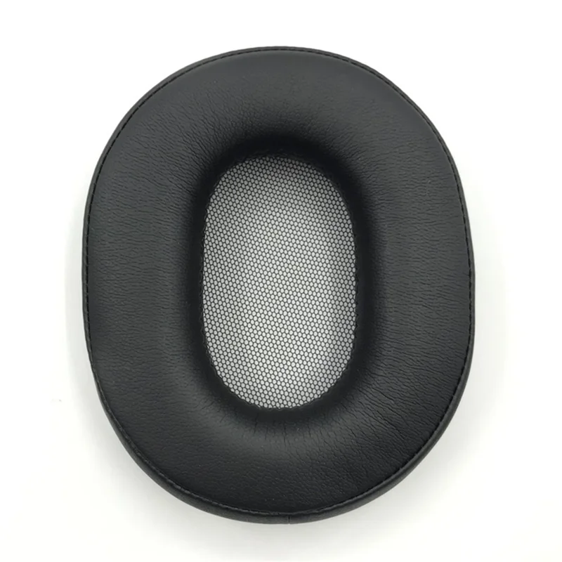 1 Par Para Sony MDR-1R / Aurices de Auriculares MDR-1RMK2 Cuero Suave+orejas de Espuma de Memoria - Negro