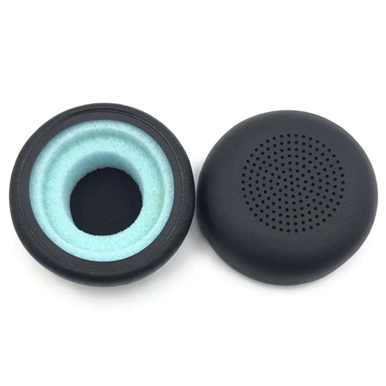 1 Pair For Plantronics Blackwire C5220 / C5210 / C7225 Headphone Earpads Leather+Memory Foam Ear Pads Cushions - Black