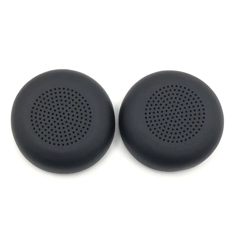 1 Pair For Plantronics Blackwire C5220 / C5210 / C7225 Headphone Earpads Leather+Memory Foam Ear Pads Cushions - Black