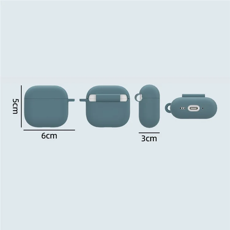 Para el estuche de silicona AirPods 4 Soft Wireless Earbud Organizer Cover - Verde Medianoche
