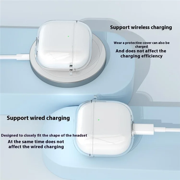 Pour le boîtier de protection Earphone Case TPU antichoc et transparent avec porte-clés pour AirPods 4