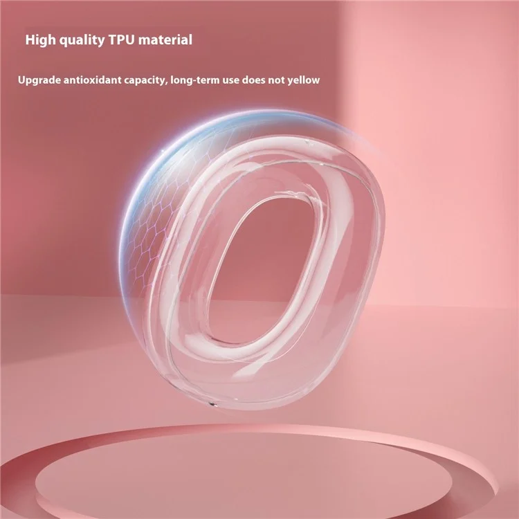 1 Par de Earpads Case para AirPods Max Clear TPU Protective Ear Cups Cover