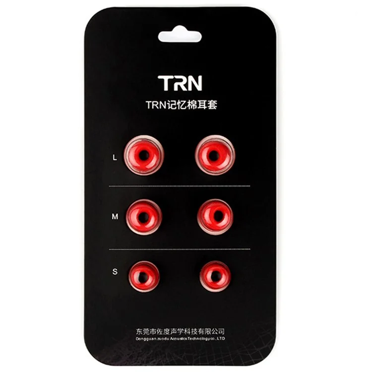 3 Coppie Trn Memory Foam Earbud Tips Sostituzione Spucio Piestre Per Arrebud Ar-ear Cuscini - Rosso