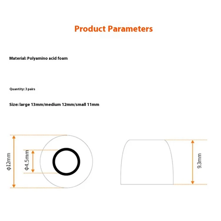 3 Coppie Trn Memory Foam Earbud Tips Sostituzione Spucio Piestre Per Arrebud Ar-ear Cuscini - Rosso