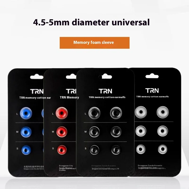 3 Pairs TRN Memory Foam Earbud Tips Replacement Foam Earphone Tips for in-Ear Headphone Earbuds - Blue