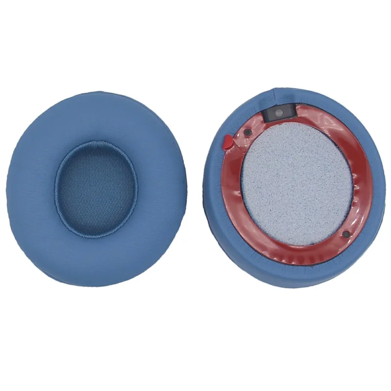 1 Pair For Beats Solo 4 Headphone Earpads Protein Leather Replacement Earmuffs with Crowbar - Blue