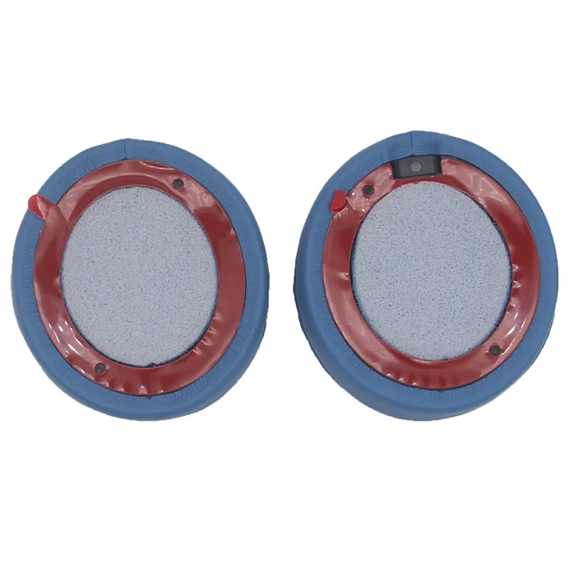 1 Pair For Beats Solo 4 Headphone Earpads Protein Leather Replacement Earmuffs with Crowbar - Blue