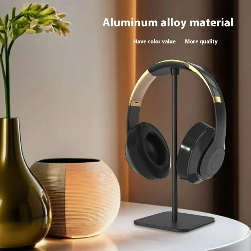 JD079 Headphone Desktop Stand Aluminum Alloy + Silicone Gaming Headset Holder Rack - Silver