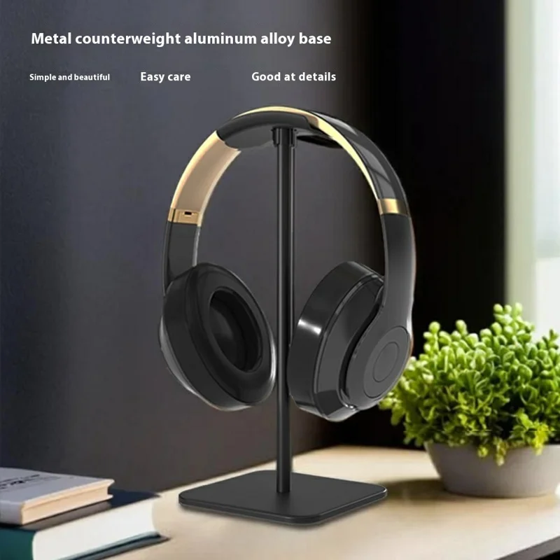 JD079 Headphone Desktop Stand Aluminum Alloy + Silicone Gaming Headset Holder Rack - Silver