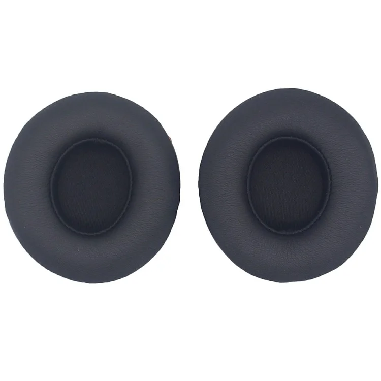 JZF-497 1 Pair for Beats Solo 4 Headphone Earpads Protein Leather + Sponge Ear Cushions - Black
