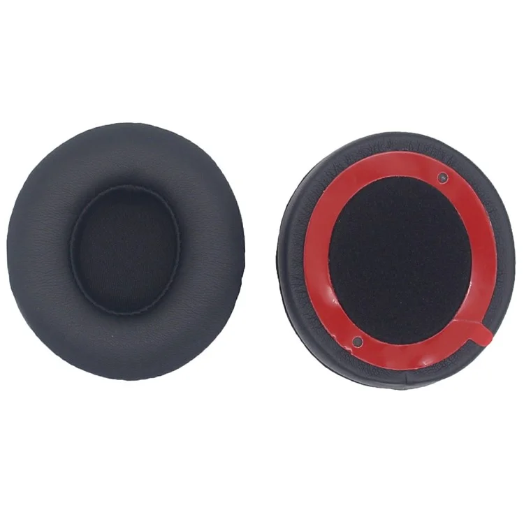 JZF-497 1 Pair for Beats Solo 4 Headphone Earpads Protein Leather + Sponge Ear Cushions - Black