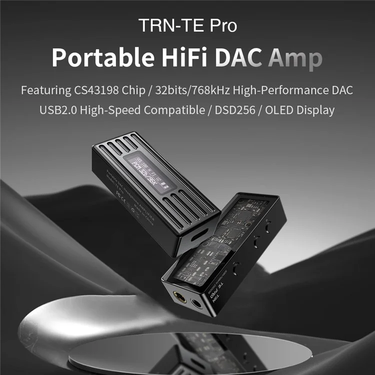 TRN TE Pro Portable Headphone Decoding Amplifier OLED Screen Lossless HiFi DAC Amplifier