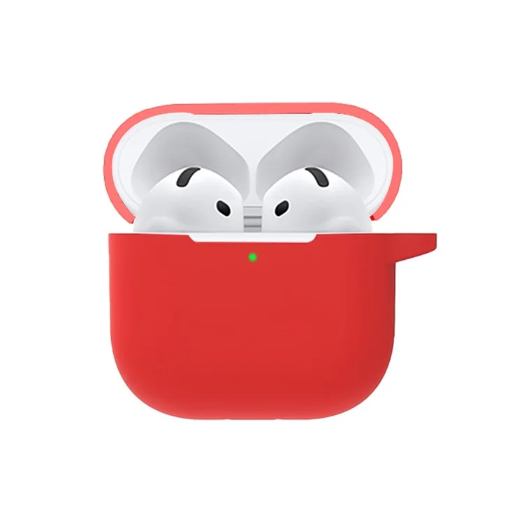 Para AirPods 4 Case Bluetooth Earphone Silicone Case Earbud Protective Cover - Vermelho