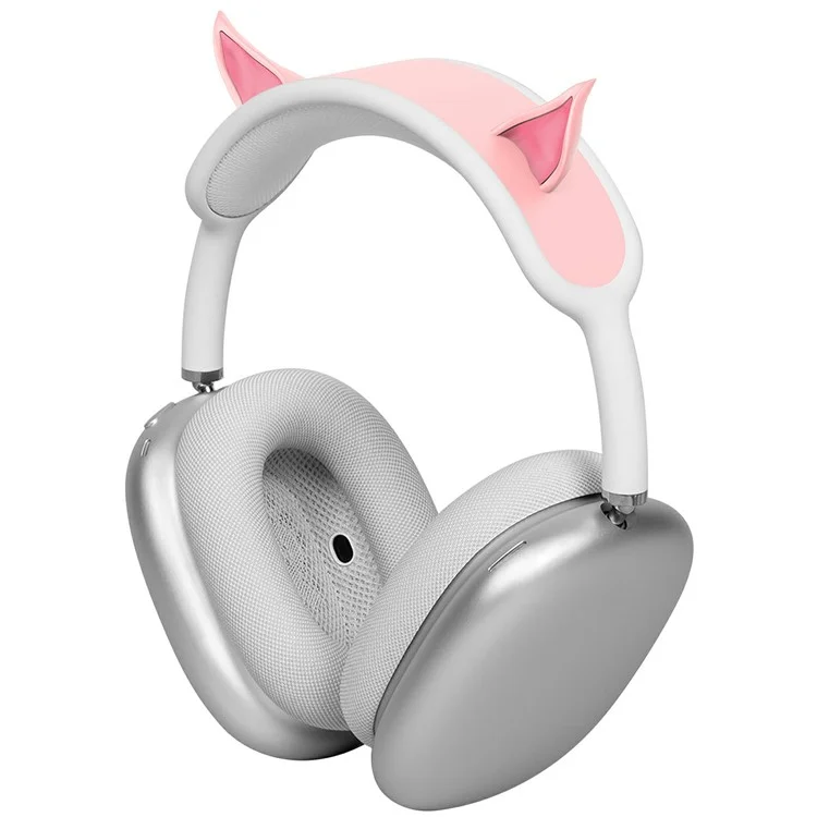 For AirPods Max Silicone Headband Cover Elf Ear Design Headphones Accessories - White