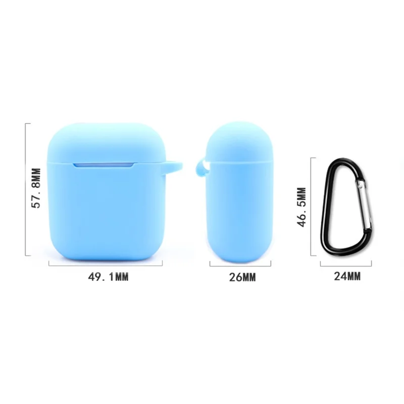 For Apple AirPods 4 Silicone Case Bluetooth-compatible Earphones Protective Sleeve with Hook - White