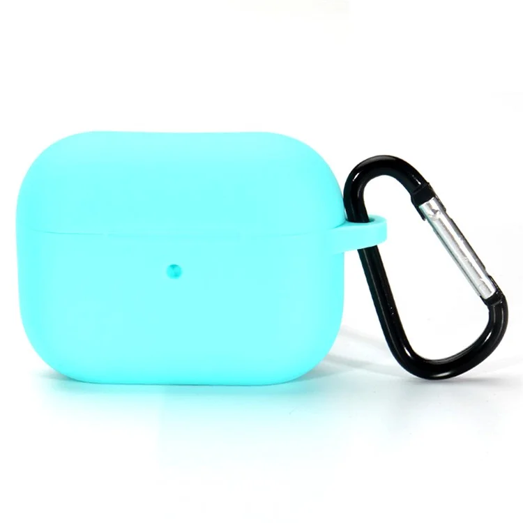 Bulk Purchasing For AirPods Pro 2 Silicone Case with Carabiner Bluetooth-compatible Earphone Protective Cover - Mint Green