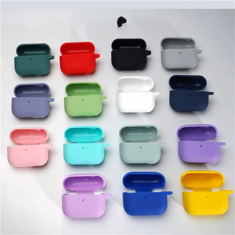 Bulk Purchasing For AirPods Pro 2 Silicone Case with Carabiner Bluetooth-compatible Earphone Protective Cover - Mint Green