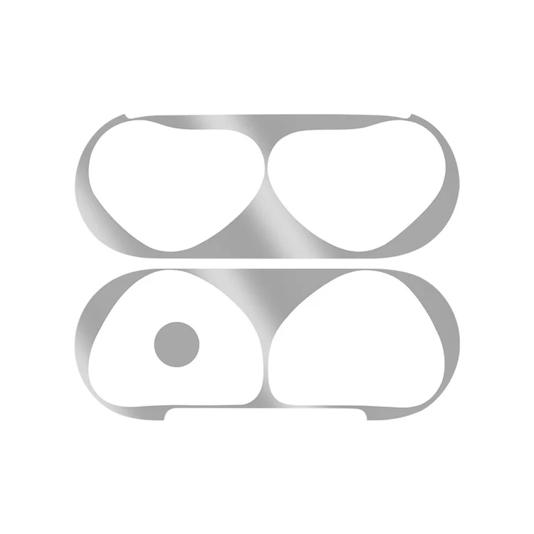 For Apple AirPods 4 Charging Case Bluetooth-compatible Earbuds Metal Sticker Anti-Dust Protective Decals - White