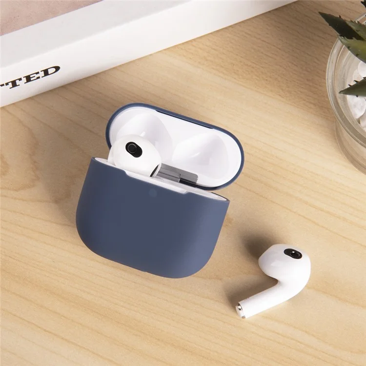 Für AirPods 4 Silikon-Schutzhülle, Bluetooth-Kopfhörer, kratzfester Schutz - Hellviolett