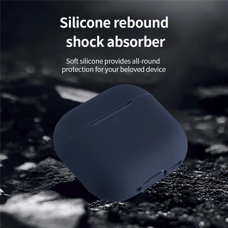 Für AirPods 4 Silikon-Schutzhülle, Bluetooth-Kopfhörer, kratzfester Schutz - Hellviolett