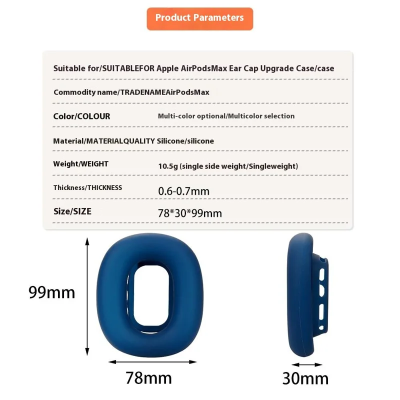 For AirPods Max with USB-C / Max EVA Storage Bag Headphone Carrying Case with 1 Pair Earpad Silicone Case - Pink