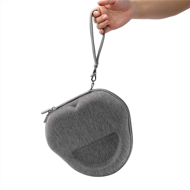 For AirPods Max with USB-C / Max EVA Storage Bag Headphone Carrying Case with 1 Pair Earpad Silicone Case - Grey