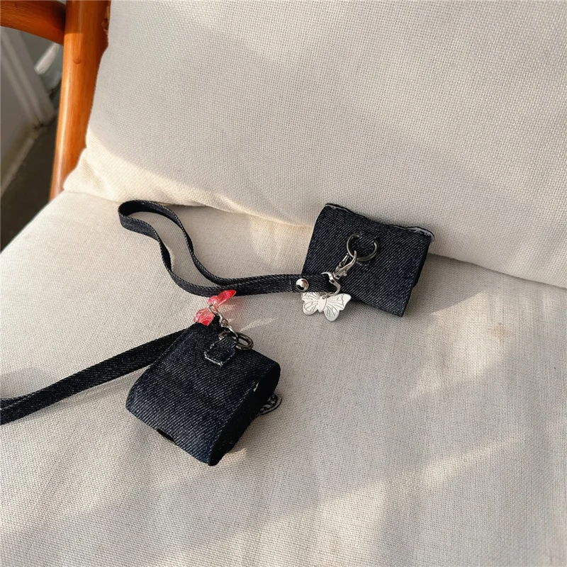 Per Apple AirPods Con Custodia Wireless (2019) / AirPods With Charging Case (2019) /(2016) Case Butterfly Pattern Cover - Blu