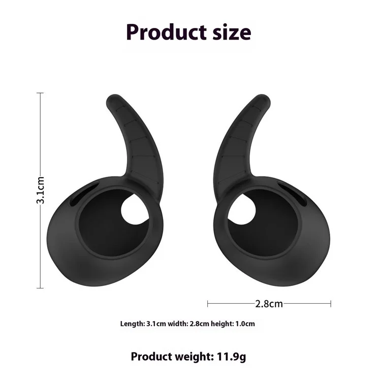 5 пар силиконовых насадок для наушников Samsung Galaxy Buds3, противоскользящие крючки для ушей, мягкие чехлы