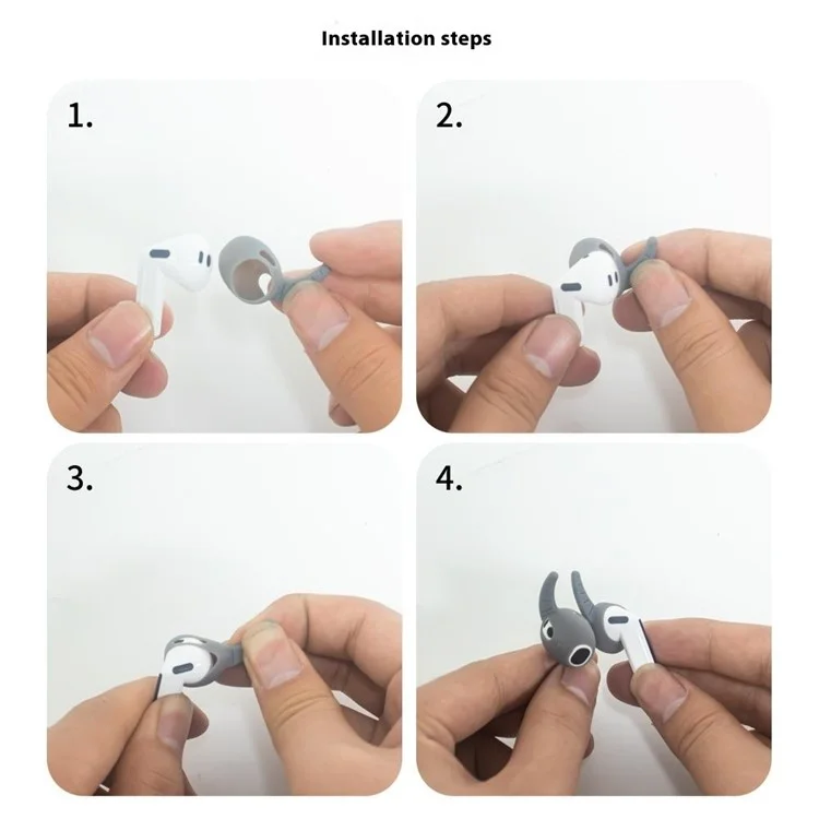 5 пар силиконовых насадок для наушников Samsung Galaxy Buds3, противоскользящие крючки для ушей, мягкие чехлы