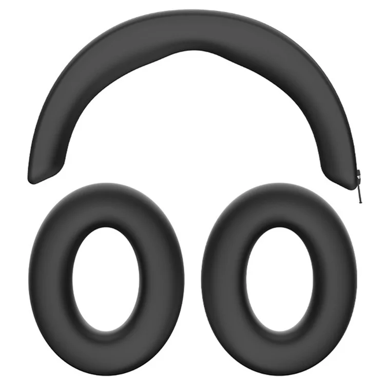 1 Par de Almofadas de Silicone para Fones de Ouvido Sennheiser Momentum 4 - Capa Protetora para Almofadas e Faixa de Cabeça - Preto