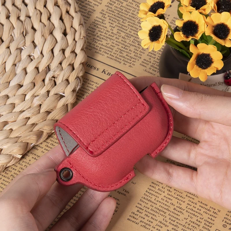 Für Apple AirPods Pro 2 / AirPods Pro Ladecase-Abdeckung im Rucksackstil Leder+PC Kopfhörer-Schutzhülle - Rot