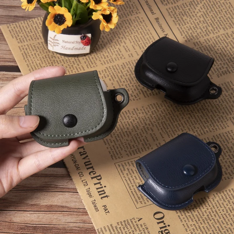 Für Apple AirPods Pro 2 / AirPods Pro Ladecase-Abdeckung im Rucksackstil Leder+PC Kopfhörer-Schutzhülle - Rot