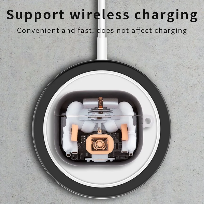 For AirPods 4 Earphone Case Mechanical Structure TPU Drop-Proof Protective Cover