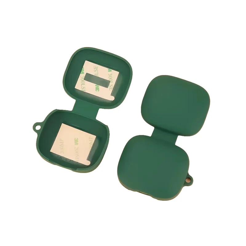 For Xiaomi Redmi Buds 6 Silicone Case Bluetooth-compatible Earphone Cover with Anti-Lost Buckle - Blackish Green