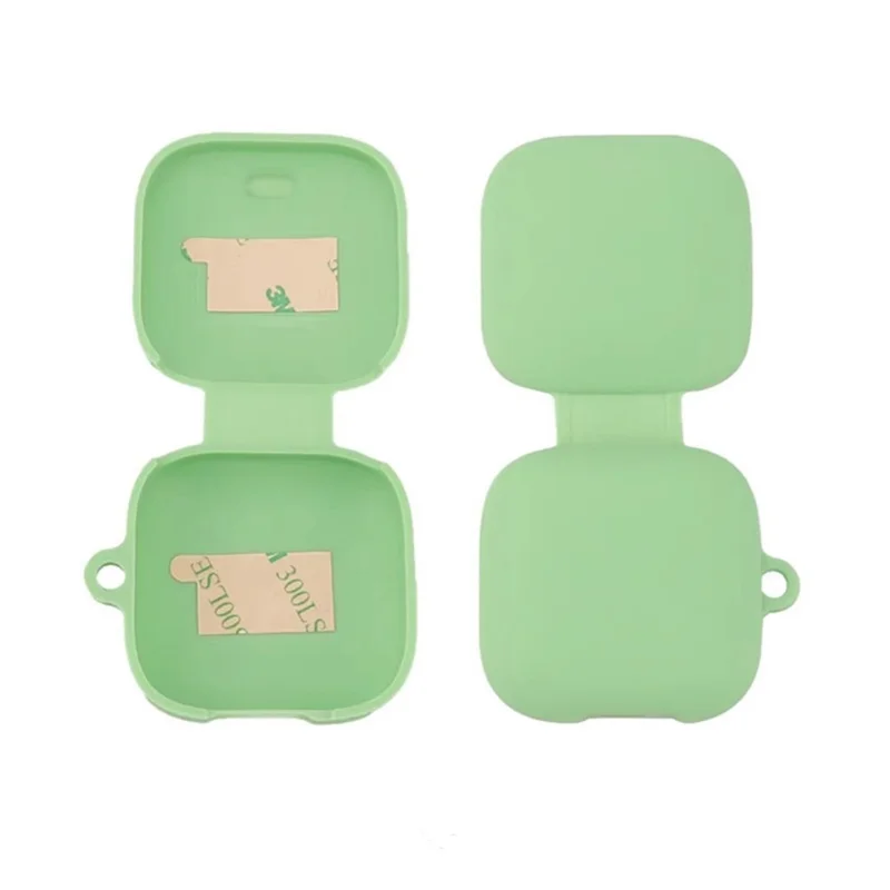 For Xiaomi Air 4 SE Earphone Case Bluetooth-compatible Earbud Silicone Cover with Anti-Lost Buckle - Red