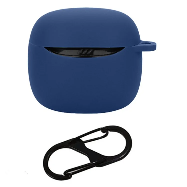 Étui de protection en silicone avec boucle de suspension pour les écouteurs Bluetooth JBL Tune Flex 2 - Bleu foncé