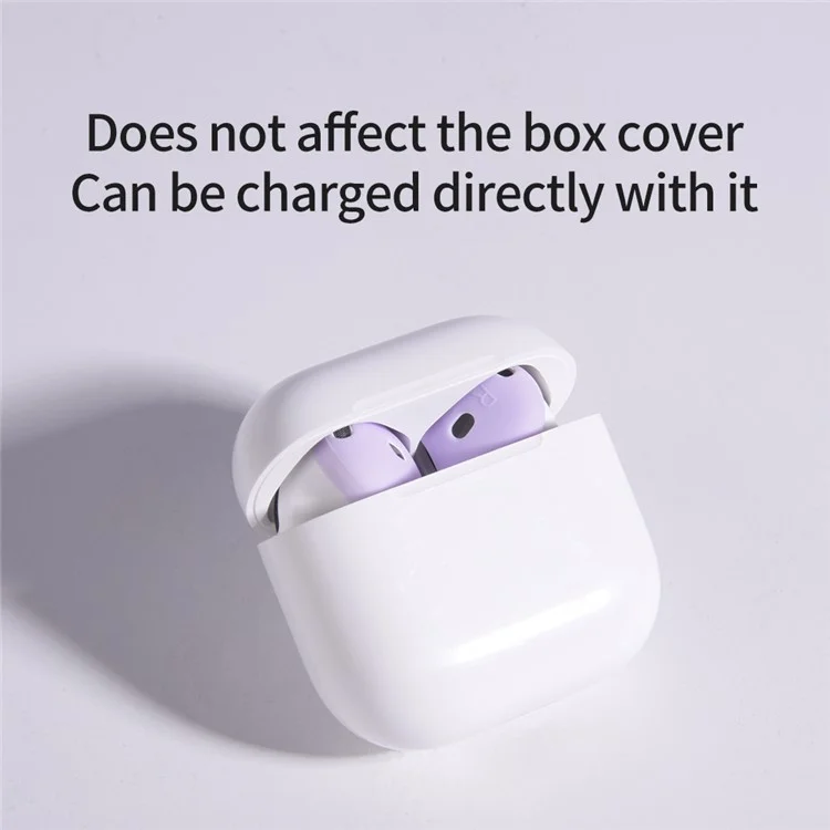 For AirPods 4 Earbuds Anti-slip Silicone Cover Bluetooth-compatible Earphones Earmuffs Ear Tips - White