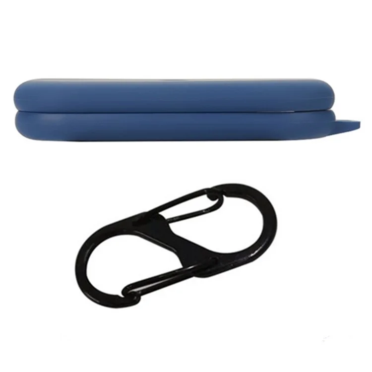 For Nothing Ear (Open) Bluetooth-compatible Earphones Case Silicone Cover with Anti-Lost Buckle - Dark Blue