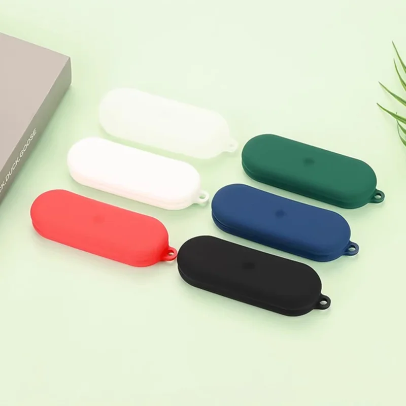 For Nothing Ear (open) Bluetooth-compatible Earphones Case Silicone Cover with Anti-Lost Buckle - Black