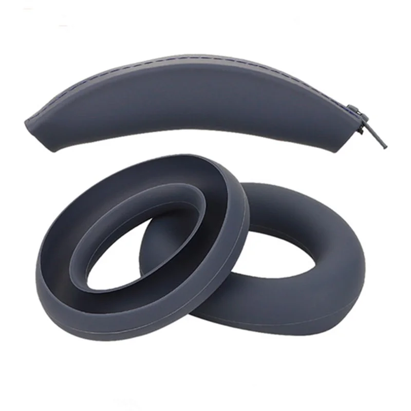 Almohadillas de silicona para auriculares Anker Soundcore Space Q45 + funda para la diadema - Azul oscuro