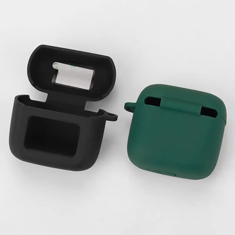 For JBL Tour Pro 3 Bluetooth-compatible Earphones Case Soft Silicone Cover with Anti-Lost Buckle - Dark Blue