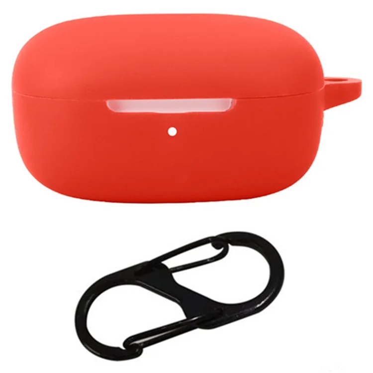 Funda de silicona suave con hebilla antióxido para auriculares Bluetooth Xiaomi Redmi Buds 6 Play - Rojo